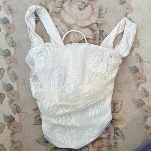 White Lace Corset Top